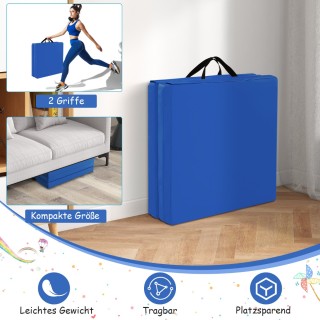 Costway  Πτυσσόμενο μαλακό αντιολισθητικό στρώμα γυμναστικής με 2 λ...