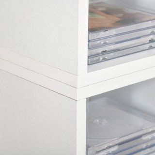 HOMCOM  Ράφι Βιβλιοθήκης για CD, σετ 2 τεμαχίων με 12 ράφια από ξύλ...