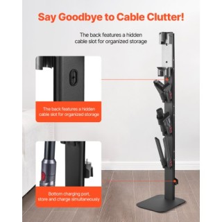 VEVOR Βάση Στήριξης Σκούπας Dyson Μαύρη XCQZJDSLSKB6OAVW1V0