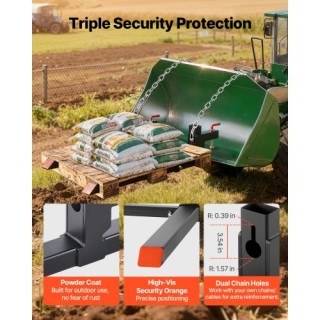 VEVOR Βαρέως Τύπου Πλατιά Πιρούνια για Τρακτέρ, 907 kg, 109 cm, Μαύ... VEVOR Βαρέως Τύπου Πλατιά Πιρούνια για Τρακτέρ, 907 kg, 109 cm, Μαύ...