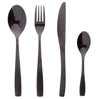 Galileo Σετ 24 μαχαιροπίρουνα από μαύρο γυαλιστερό ανοξείδωτο ατσάλ... Galileo Σετ 24 μαχαιροπίρουνα από μαύρο γυαλιστερό ανοξείδωτο ατσάλ...