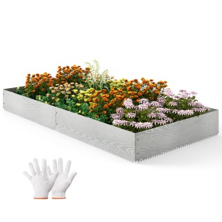 Costway  Υπερυψωμένο Παρτέρι με πάνελ από Γαλβανισμένο Μέταλλο Βαρέ...