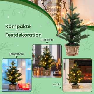 Μίνι Χριστουγεννιάτικο Δέντρο  48 cm για το Σπίτι ή το Γραφείο με Φ...