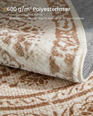 SONGMICS Στρογγυλό Χαλί Boho 120x120 εκ. Καπουτσίνο Μπεζ με Αντιολι... SONGMICS Στρογγυλό Χαλί Boho 120x120 εκ. Καπουτσίνο Μπεζ με Αντιολι...