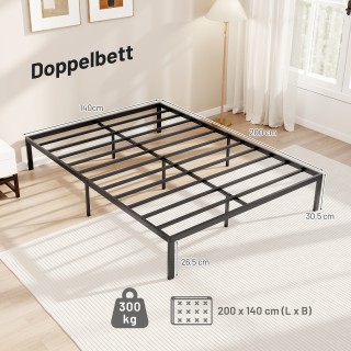 Costway Μεταλλικό Κρεβάτι Πλαισίου σε Μέγεθος Full με Χώρο Αποθήκευ...