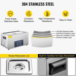 VEVOR 30L Υπερηχητικός Καθαριστής Διπλής Συχνότητας με Θερμαντήρα γ... VEVOR 30L Υπερηχητικός Καθαριστής Διπλής Συχνότητας με Θερμαντήρα γ...