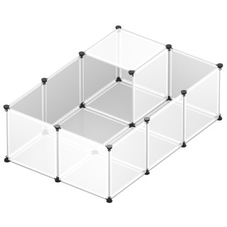 BAKAJI Περίφραξη για Μικρά Ζώα Εσωτερικού Χώρου με Πάτο 18 Πάνελ 02...