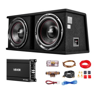 VEVOR Πακέτο Υπογούφερ Αυτοκινήτου 305 mm 1200W RMS με Διπλό Subwoo...