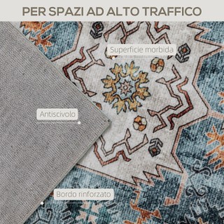 HOMCOM Χαλί Vintage Αντιολισθητικό και Πλενόμενο με Κοντό Πέλος για... HOMCOM Χαλί Vintage Αντιολισθητικό και Πλενόμενο με Κοντό Πέλος για...