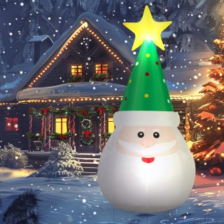 BAKAJI Φουσκωτός Άγιος Βασίλης XXL Διακόσμηση με LED Χριστουγεννιάτ...