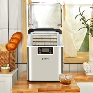 Ανοξείδωτη Παγομηχανή 3,2 L με Άνω Είσοδο 25 x 36 x 38 cm - Ασημί ... Ανοξείδωτη Παγομηχανή 3,2 L με Άνω Είσοδο 25 x 36 x 38 cm - Ασημί ...