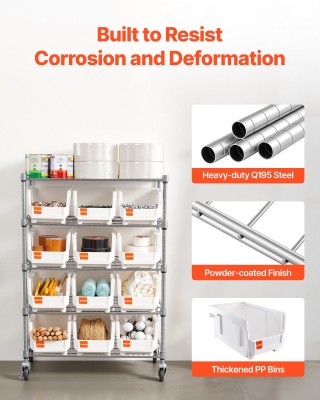 VEVOR Κινητό Σύστημα Αποθήκευσης με 5 Ορόφους και 12 Κάδους KYDWLJ5... VEVOR Κινητό Σύστημα Αποθήκευσης με 5 Ορόφους και 12 Κάδους KYDWLJ5...