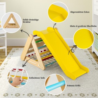 Costway  Τριγωνικό Αναρριχητικό Παιχνίδι με Τσουλήθρα για Παιδιά - ...