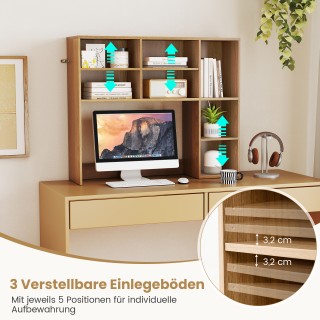 Costway  Πολυλειτουργικό Ράφι Γραφείου με 7 Θήκες για Οθόνες έως 27...