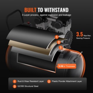 Φορητός Αεροσυμπιεστής VEVOR 15 Γαλόνια 90 PSI WYWSKYJ60L14J9EI6V2 Φορητός Αεροσυμπιεστής VEVOR 15 Γαλόνια 90 PSI WYWSKYJ60L14J9EI6V2