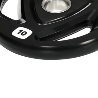 SPORTNOW Σετ 2 δίσκων βάρους 10 κιλών από ατσάλι με επίστρωση καουτ...