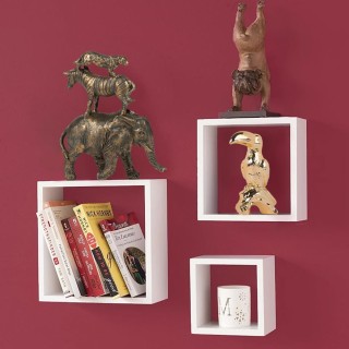 BAKAJI Σετ 3 Μοντέρνα Ράφια Τοίχου Σχεδιασμός Κύβος Ράφι Ράφι από ... BAKAJI Σετ 3 Μοντέρνα Ράφια Τοίχου Σχεδιασμός Κύβος Ράφι Ράφι από ...