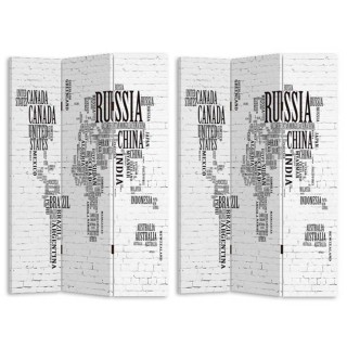 BAKAJI  Παραβάν Διαχωριστικό 3 Πάνελ με Εκτύπωση Μπρος-Πίσω Υδρόγει...