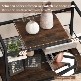 Τραπέζι Κονσόλας με Ράφια 60 x 33,5 x 61 cm Ρουστίκ Χρώματος Καφέ ... Τραπέζι Κονσόλας με Ράφια 60 x 33,5 x 61 cm Ρουστίκ Χρώματος Καφέ ...