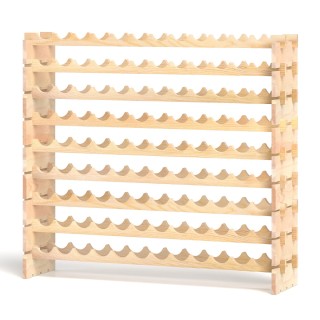 Costway Ορθογώνιο Ξύλινο Ράφι Κρασιού από Φυσικό Πεύκο για 108 Φιάλ... Costway Ορθογώνιο Ξύλινο Ράφι Κρασιού από Φυσικό Πεύκο για 108 Φιάλ...