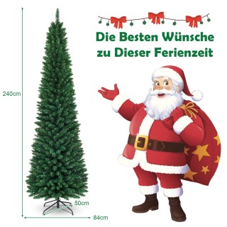 Costway Λεπτός Χριστουγεννιάτικος Δέντρος με Ρεαλιστικές PVC Βελόν... Costway Λεπτός Χριστουγεννιάτικος Δέντρος με Ρεαλιστικές PVC Βελόν...