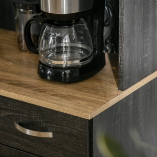 HOMCOM Ψηλή Ξύλινη Ντουλάπα με Συρτάρια και Ντουλάπια, 101x39x180 c...