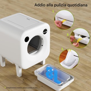 BAKAJI Μεγάλη Έξυπνη Αυτοκαθαριζόμενη Λεκάνη Γάτας με WiFi και Εφαρ... BAKAJI Μεγάλη Έξυπνη Αυτοκαθαριζόμενη Λεκάνη Γάτας με WiFi και Εφαρ...