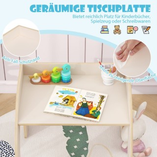 Costway Πολυλειτουργικό Σετ Τραπέζι και Καρέκλα για Παιδιά από 3 Ετ... Costway Πολυλειτουργικό Σετ Τραπέζι και Καρέκλα για Παιδιά από 3 Ετ...