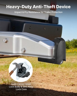 VEVOR Κλειδαριά Κοτσαδόρου Αντι-Κλοπής, Συμβατή με Συζεύκτες 46mm, ...