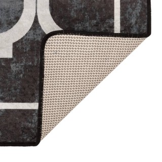 vidaXL Χαλί Πλενόμενο Μαύρο και Λευκό 120x180 εκ. 136605