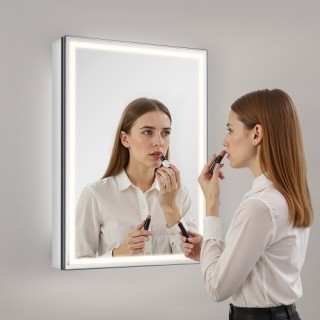 VEVOR Φωτιζόμενο Ντουλάπι Καθρέφτης 50 x 70 εκ. Εντοιχισμένο με Φωτ...