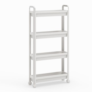 Costway Στενό τροχήλατο ράφι 4 επιπέδων με λαβές για κουζίνα και μπ...