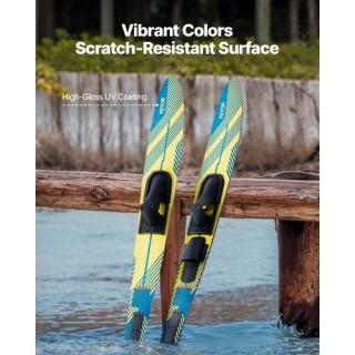 VEVOR Σκι Νερού 170.2 cm με Ρυθμιζόμενες Δέστρες X-9 για Ενήλικες H...