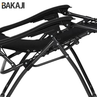 BAKAJI Καρέκλα Κήπου Πολυθρόνα Χαλάρωσης Πτυσσόμενη Μηδενικής Βαρύ... BAKAJI Καρέκλα Κήπου Πολυθρόνα Χαλάρωσης Πτυσσόμενη Μηδενικής Βαρύ...