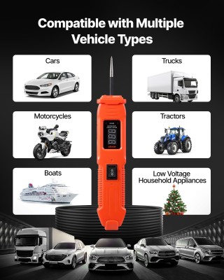 VEVOR Αυτοκινητιστικός Δοκιμαστής Κυκλώματος με Οθόνη LED, 6 - 36 D...