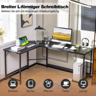 Costway Γραφείο Υπολογιστή σε Σχήμα L με Ενσωματωμένες Πρίζες και ... Costway Γραφείο Υπολογιστή σε Σχήμα L με Ενσωματωμένες Πρίζες και ...