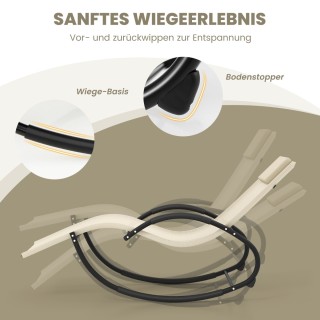 Costway Κουνιστή Ξαπλώστρα με Αφαιρούμενο Μαξιλάρι Κεφαλής & Αναπνε...