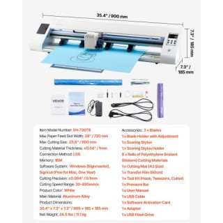 VEVOR Μηχανή Κοπής Βινυλίου με Αυτόματη Ανίχνευση Άκρων TSSDKZJ21IN... VEVOR Μηχανή Κοπής Βινυλίου με Αυτόματη Ανίχνευση Άκρων TSSDKZJ21IN...