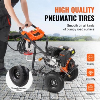 VEVOR  Πλυστικό Μηχάνημα Βενζίνης 3500 PSI 10L/min 2.6 GPM με 5 Ακρ...