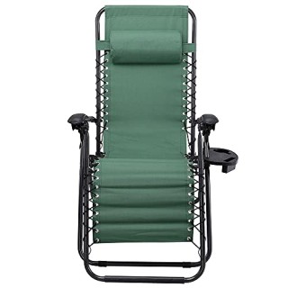 BAKAJI  Πτυσσόμενη Πολυθρόνα Κήπου Βαρύτητας Μηδέν από Ατσάλι και Ο...
