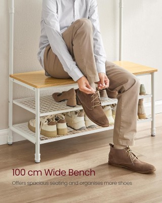 Καλόγερος με Πάγκο και Αποθήκευση Παπουτσιών 41.5 x 100 x 182 cm Δ... Καλόγερος με Πάγκο και Αποθήκευση Παπουτσιών 41.5 x 100 x 182 cm Δ...