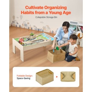 VEVOR Τραπέζι Δραστηριοτήτων 84 PCS με Πτυσσόμενο Κάδο αποθήκευσης ...