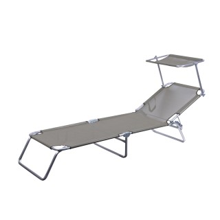 Galileo Πτυσσόμενη ξαπλώστρα θαλάσσης με ενσωματωμένη ομπρέλα σε αλ...