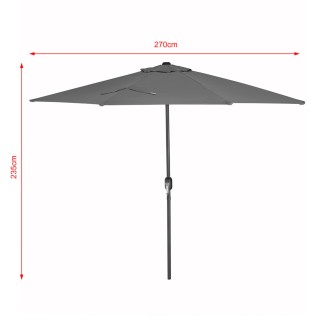 BAKAJI Ομπρελόνι Ημισέληνος Τοίχου για Κήπο Αντηλιακό Τοίχου Εξωτε... BAKAJI Ομπρελόνι Ημισέληνος Τοίχου για Κήπο Αντηλιακό Τοίχου Εξωτε...