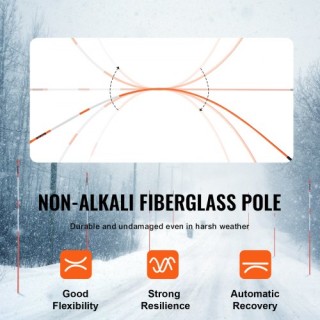 Δείκτες Δρόμου VEVOR, 30 Τεμ 48, Πορτοκαλί Ινοπώματα με Ανακλαστική...