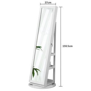 BAKAJI Λευκή Κοσμηματοθήκη με Καθρέφτη 37x159.5cm 02001574 BAKAJI Λευκή Κοσμηματοθήκη με Καθρέφτη 37x159.5cm 02001574