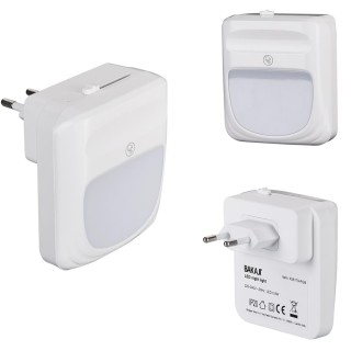 BAKAJI  2 Λάμπες Νυκτός LED με 3 Λειτουργίες RGB Λευκό Ρυθμιζόμενο ...