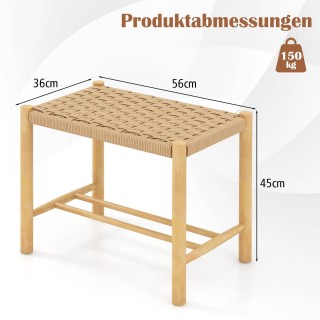 Costway  Σετ 2 Κομψών Σκαμπό/Μπαρ Σκαμπό από Ξύλο Καουτσουκόδεντρου...