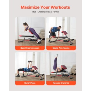 VEVOR Πολυλειτουργικός Ρωμαϊκός Πάγκος Υπερέκτασης ZDKLMYSSJX660SMI2V0