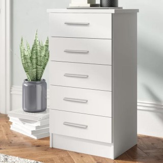 BAKAJI Κινητό συρταριέρα με 5 συρτάρια σε μοντέρνο σχέδιο λευκό 35... BAKAJI Κινητό συρταριέρα με 5 συρτάρια σε μοντέρνο σχέδιο λευκό 35...